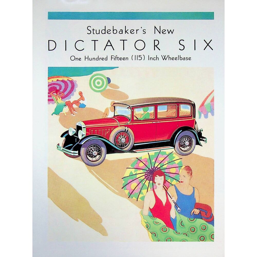 1927 Studebaker New Dictator Six Brochure 115 Inch Wheelbase 1992 Reprint